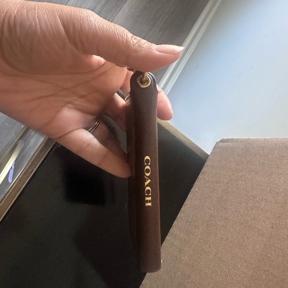 Coach Brown Book Keychain Bag Charm - Picture 2 of 4